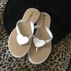 Heart flip flops